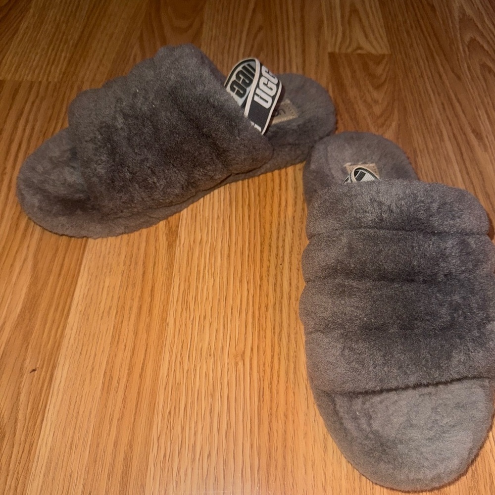 UGG Charcoal Plush Slippers - Picture 3 of 5